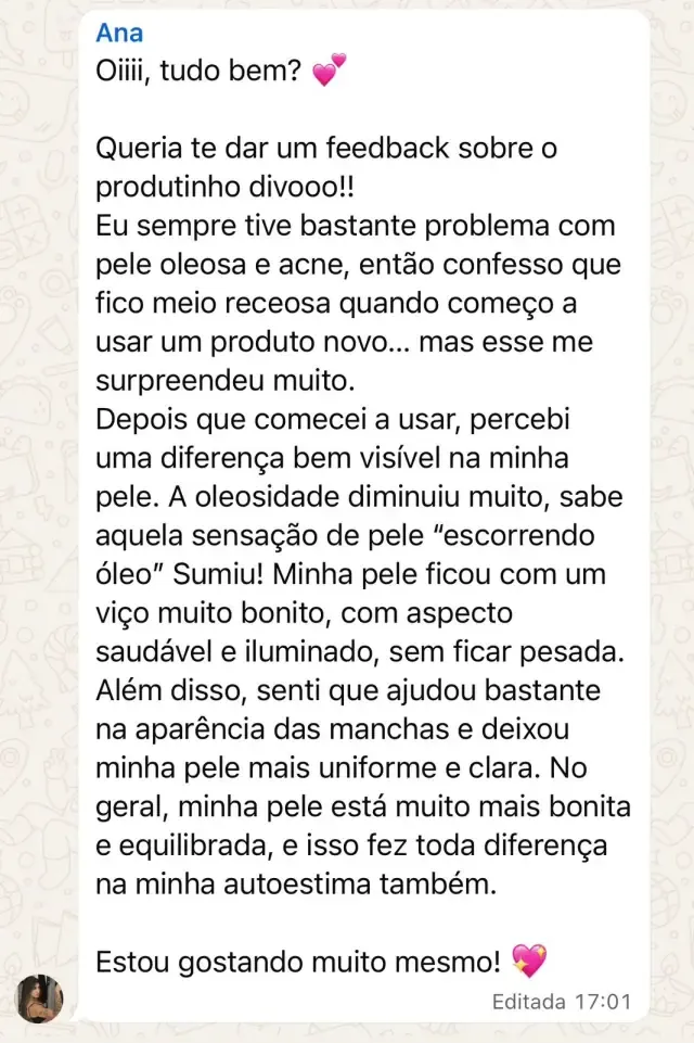 Depoimento de Ana sobre a Bruma Glowzão