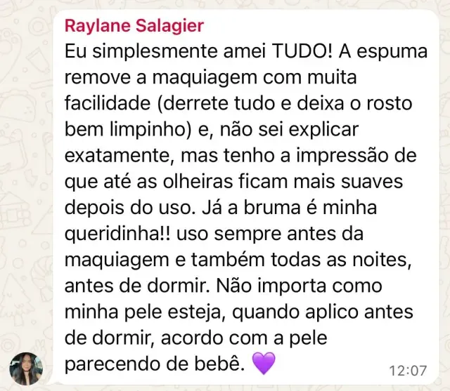 Depoimento de Raylane Salagier sobre a Bruma Glowzão