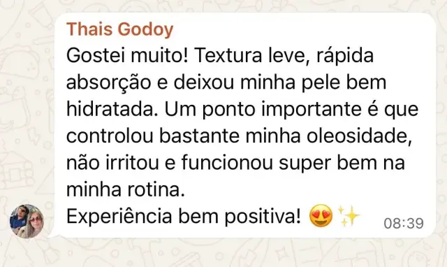 Depoimento de Thais Godoy sobre a Bruma Glowzão